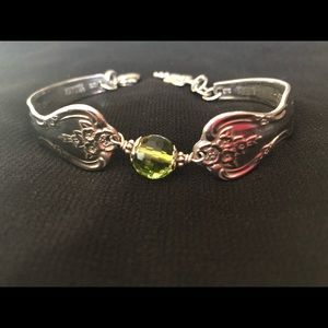 Silver plated spoon bracelet